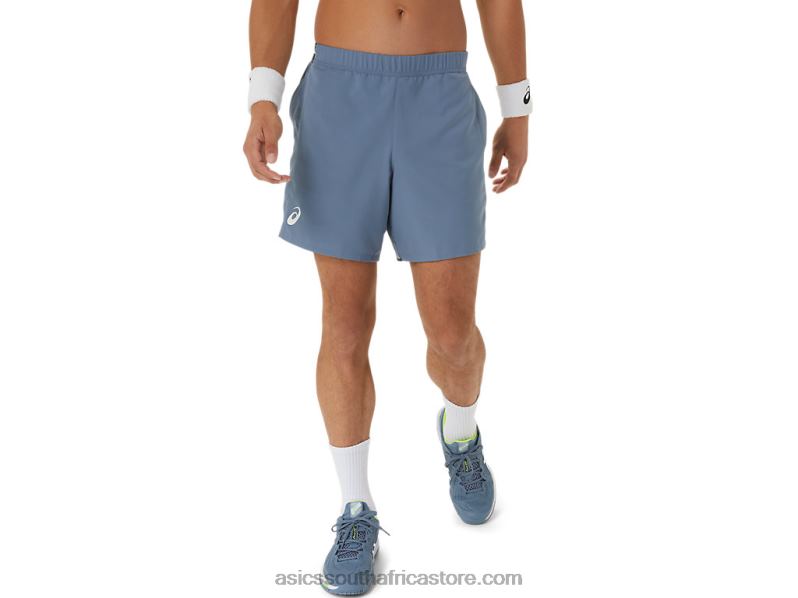 Men Asics Match 7in Short LH4X0473 Steel Blue