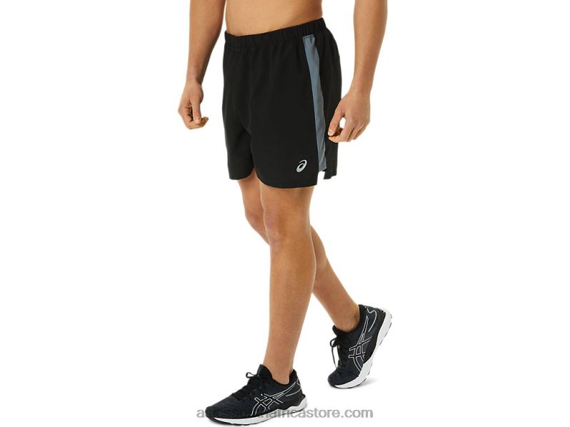 Men Asics Ready Set 5in Short LH4X0937 Performance Black