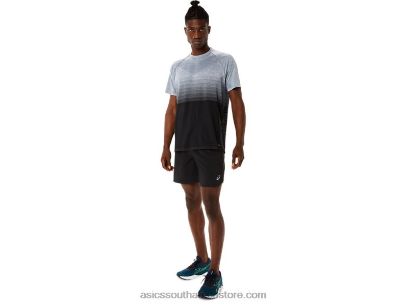 Men Asics Road 2-N-1 7in Short LH4X01082 Performance Black/Carrier Grey