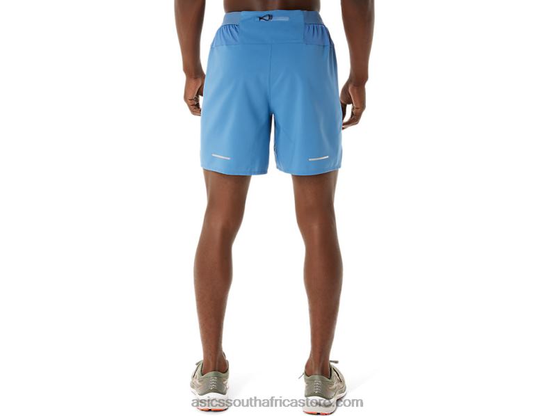 Men Asics Road 2-N-1 7in Short LH4X01098 Azure/Performance Black