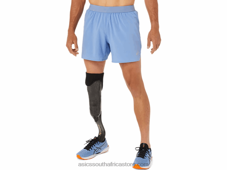 Men Asics Road 5in Short LH4X01321 Blue Harmony