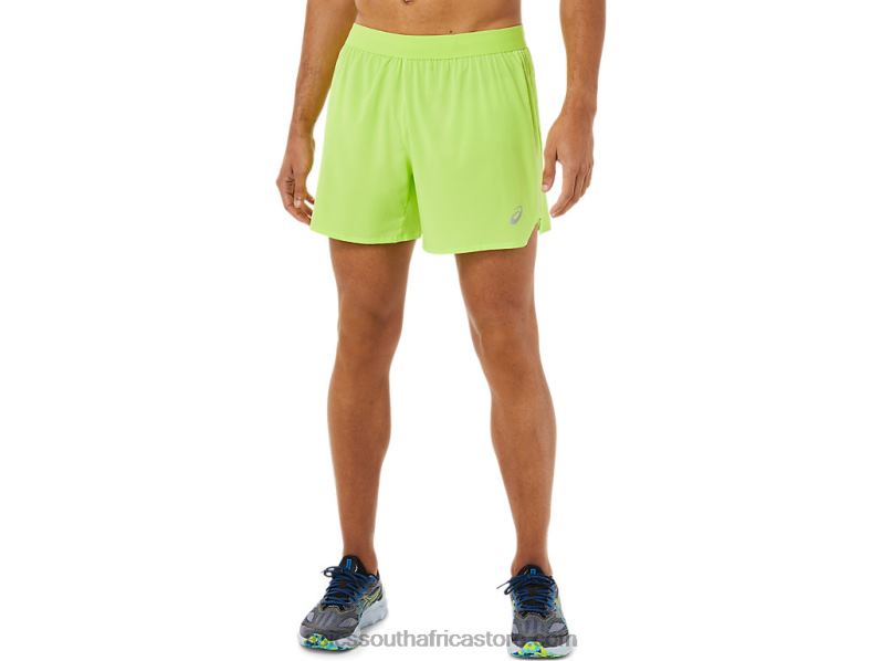 Men Asics Road 5in Short LH4X01494 Hazard Green