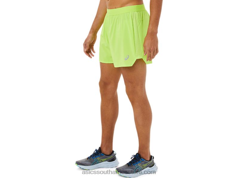 Men Asics Road 5in Short LH4X01494 Hazard Green