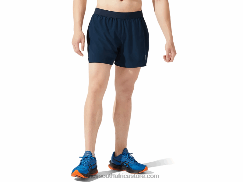 Men Asics Road 5in Short LH4X01973 French Blue