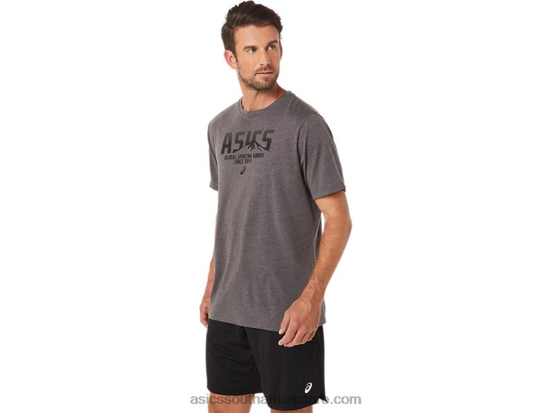 Men Asics 1977 MTn Tee LH4X01637 Dark Grey Heather