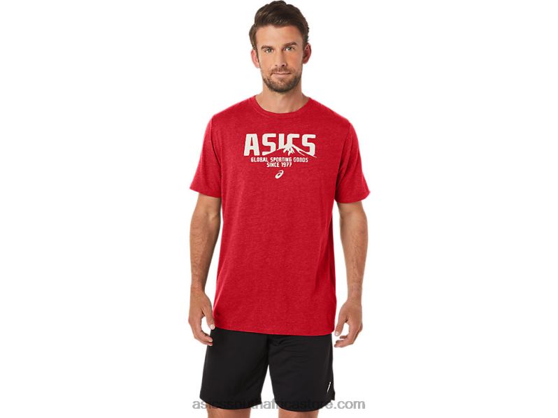 Men Asics 1977 MTn Tee LH4X021 Classic Red Heather