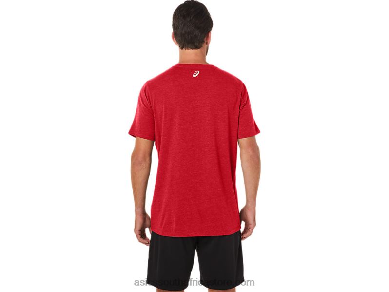 Men Asics 1977 MTn Tee LH4X021 Classic Red Heather