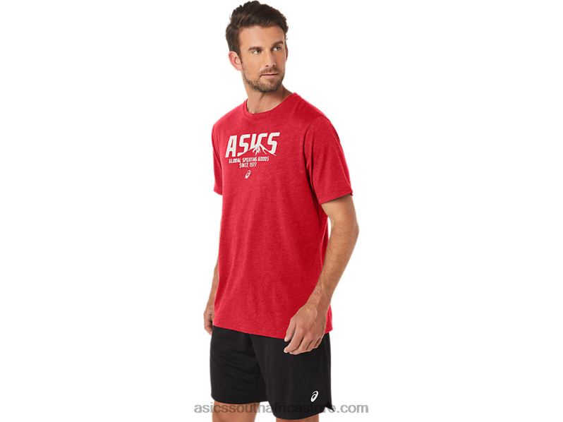 Men Asics 1977 MTn Tee LH4X021 Classic Red Heather