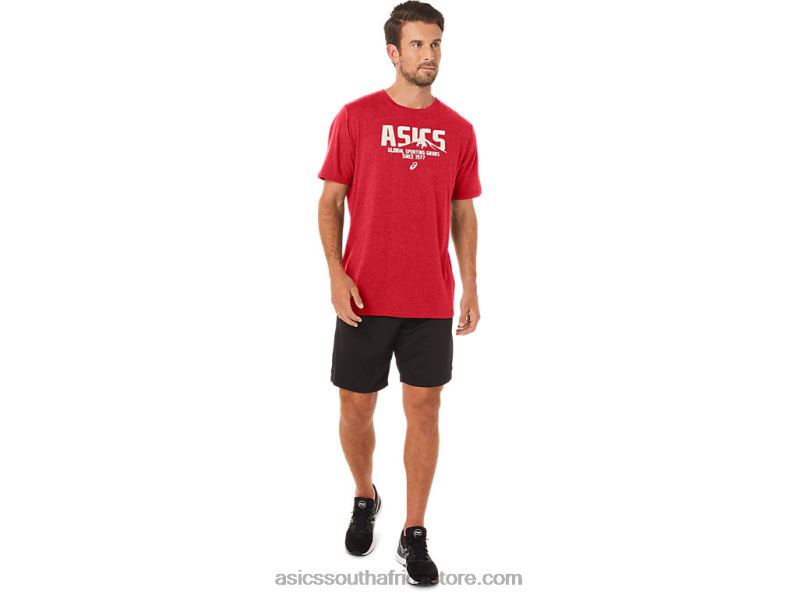 Men Asics 1977 MTn Tee LH4X021 Classic Red Heather