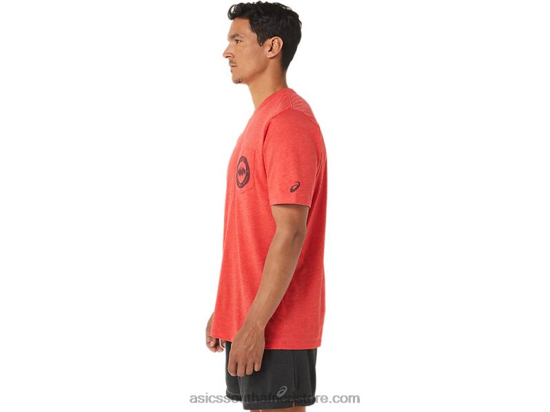 Men Asics 1977 Mountain Tee LH4X0890 Classic Red Heather