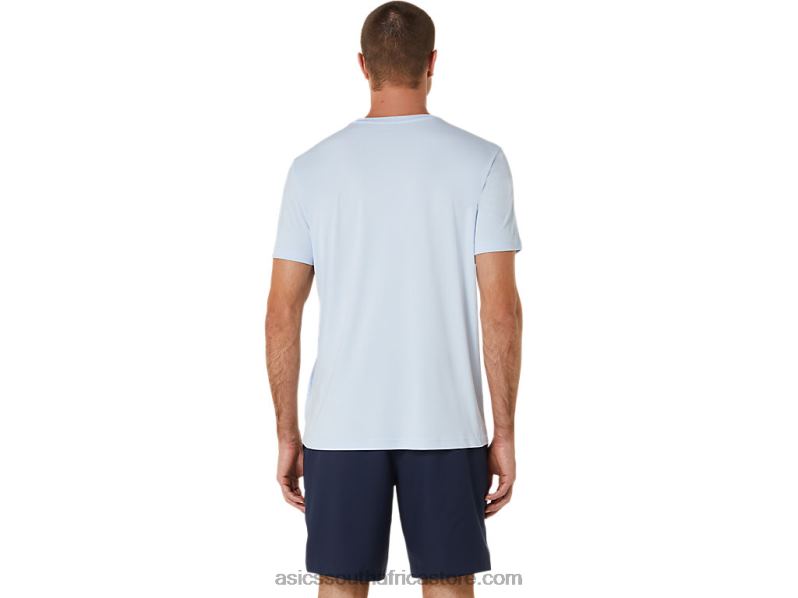 Men Asics Court Gs Graphic Tee LH4X0474 Soft Sky