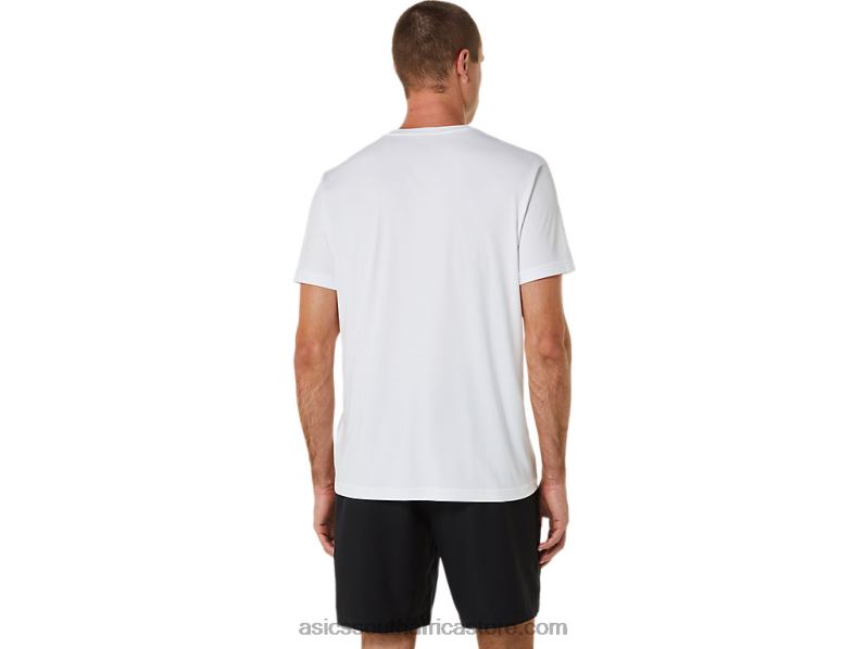 Men Asics Court Gs Graphic Tee LH4X0525 Brilliant White