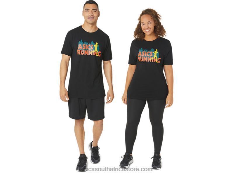 Men Asics Evergreen Trail Run Tee LH4X01059 Performance Black