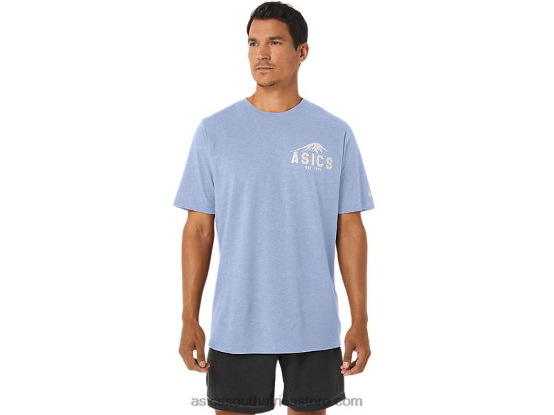 Men Asics Fuji 1977 Tee LH4X026 Soft Sky