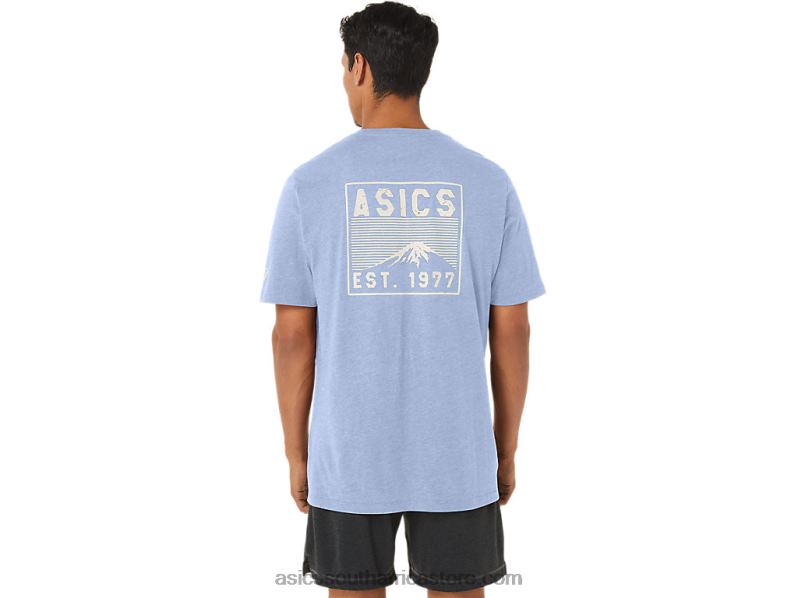 Men Asics Fuji 1977 Tee LH4X026 Soft Sky