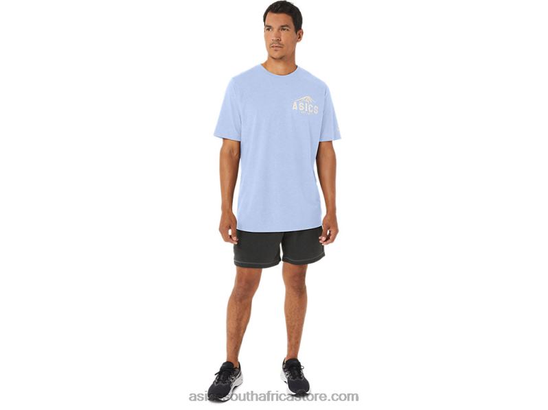 Men Asics Fuji 1977 Tee LH4X026 Soft Sky