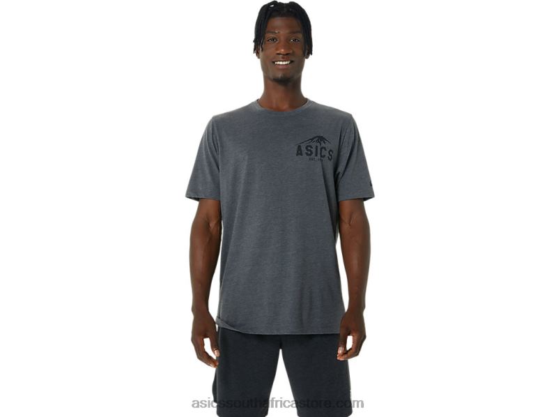 Men Asics Fuji 1977 Tee LH4X0886 Dark Grey Heather