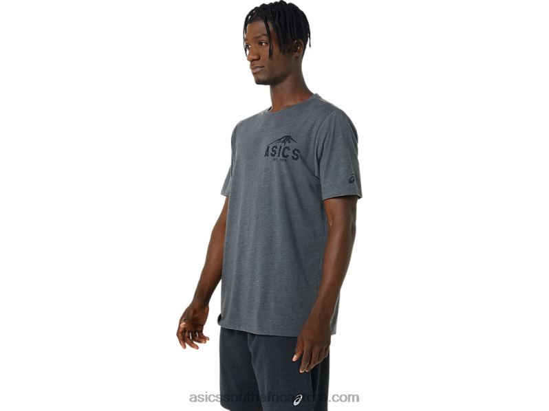 Men Asics Fuji 1977 Tee LH4X0886 Dark Grey Heather