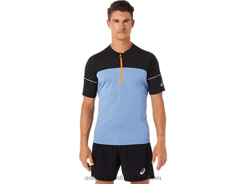 Men Asics Fujitrail Top LH4X01433 Blue Harmony/Performance Black