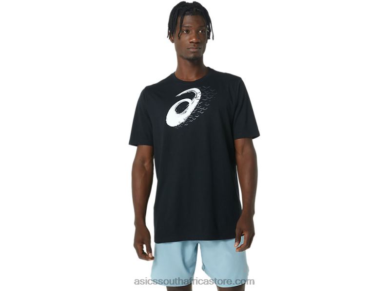Men Asics Halloween Bats Ss Tee LH4X0861 Performance Black