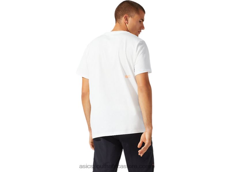 Men Asics Jersey Dt Graphic Short Sleeve Tee LH4X01933 Cream