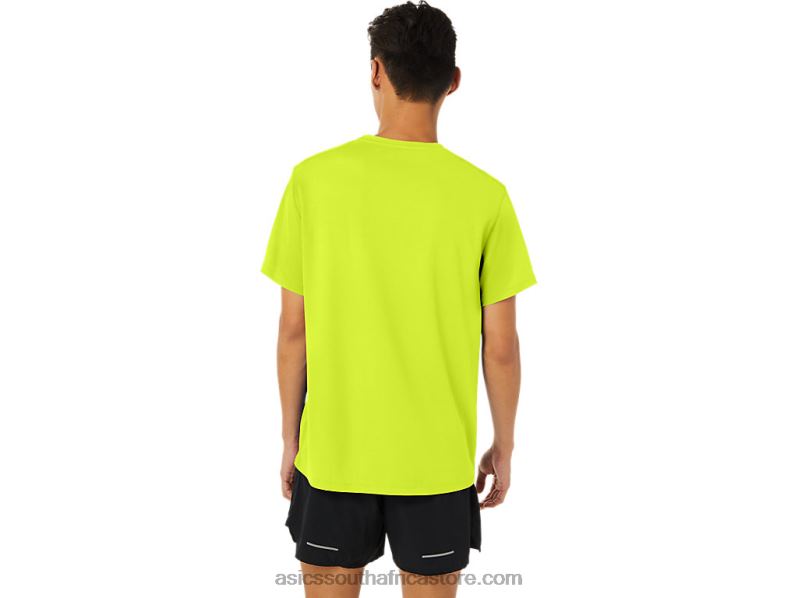 Men Asics La Marathon Short Sleeve LH4X01625 Safety Yellow