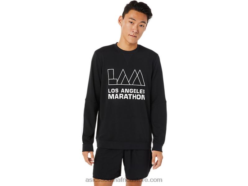 Men Asics Lam Crew LH4X0786 Performance Black