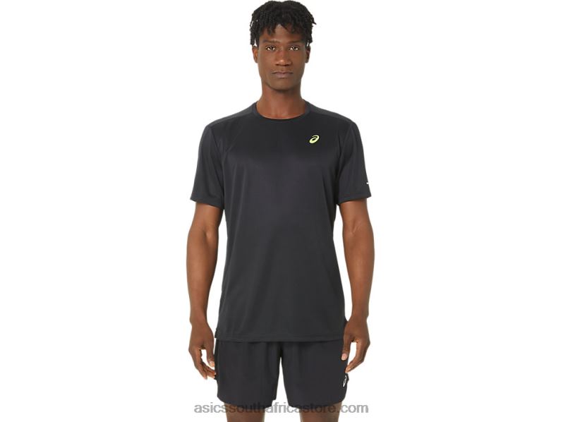 Men Asics Lite-Show Mesh Short Sleeve Top LH4X0120 Performance Black