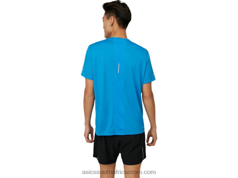 Men Asics Lite-Show Short Sleeve Top LH4X01674 Electric Blue