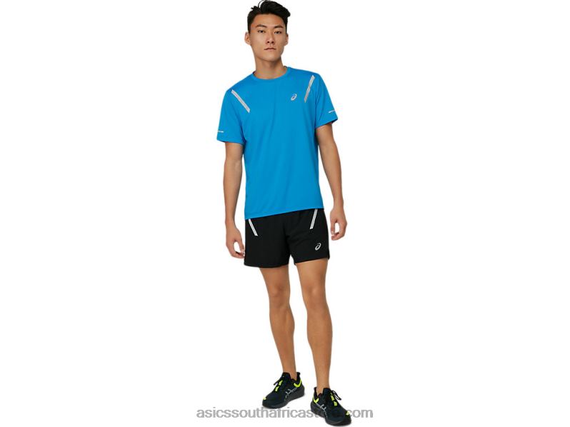 Men Asics Lite-Show Short Sleeve Top LH4X01674 Electric Blue
