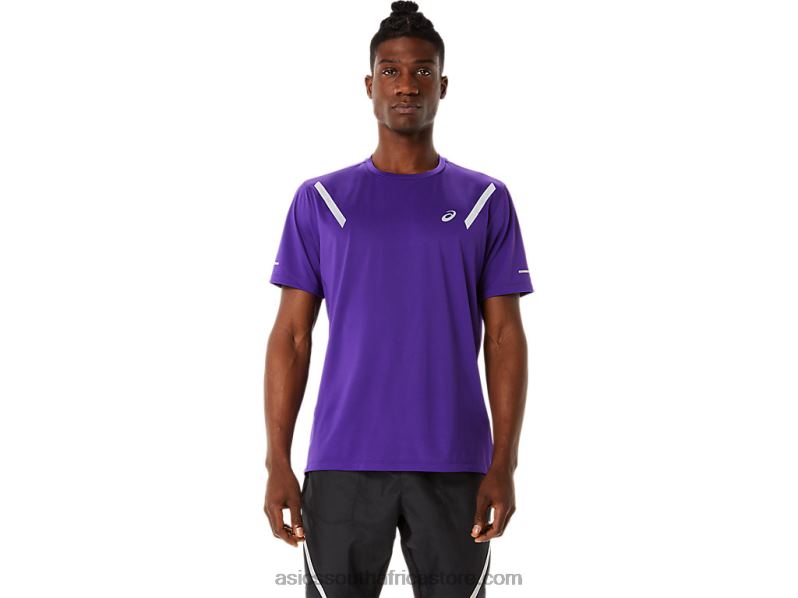 Men Asics Lite-Show Short Sleeve Top LH4X0844 Grape Jam