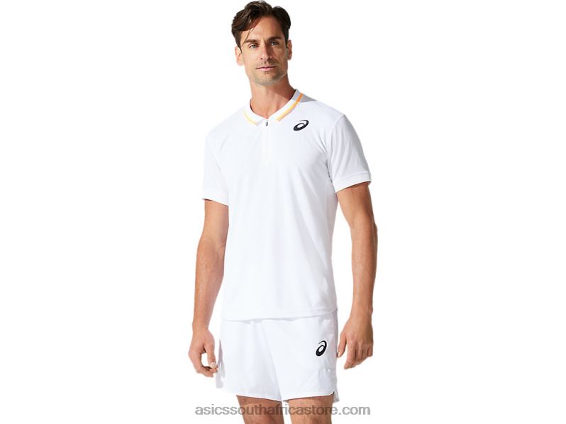 Men Asics Match Polo Shirt LH4X02000 Brilliant White