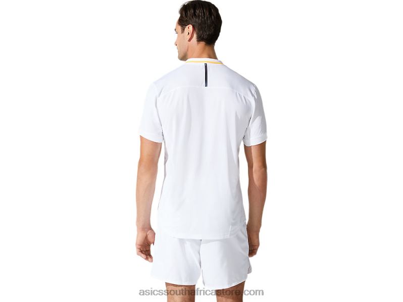 Men Asics Match Polo Shirt LH4X02000 Brilliant White