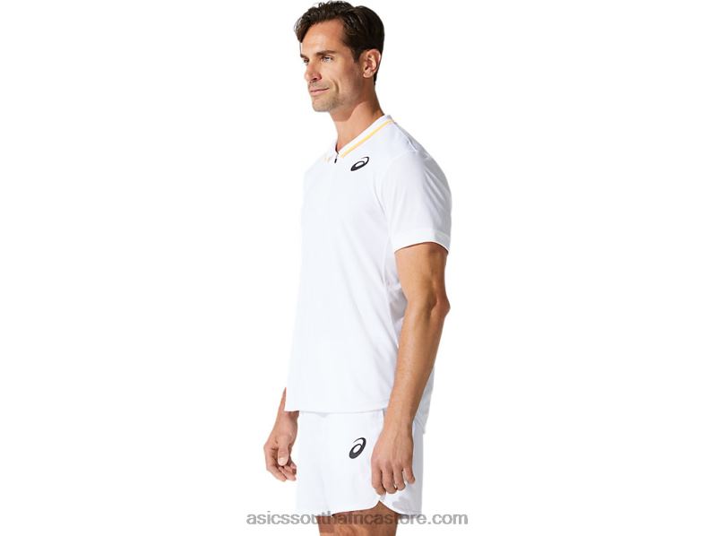 Men Asics Match Polo Shirt LH4X02000 Brilliant White