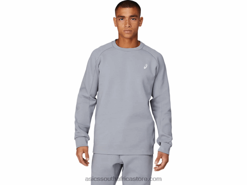 Men Asics Mobility Knit Crew LH4X01672 Sheet Rock