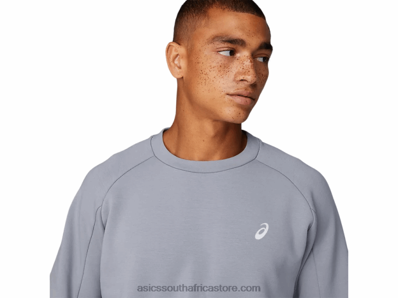 Men Asics Mobility Knit Crew LH4X01672 Sheet Rock