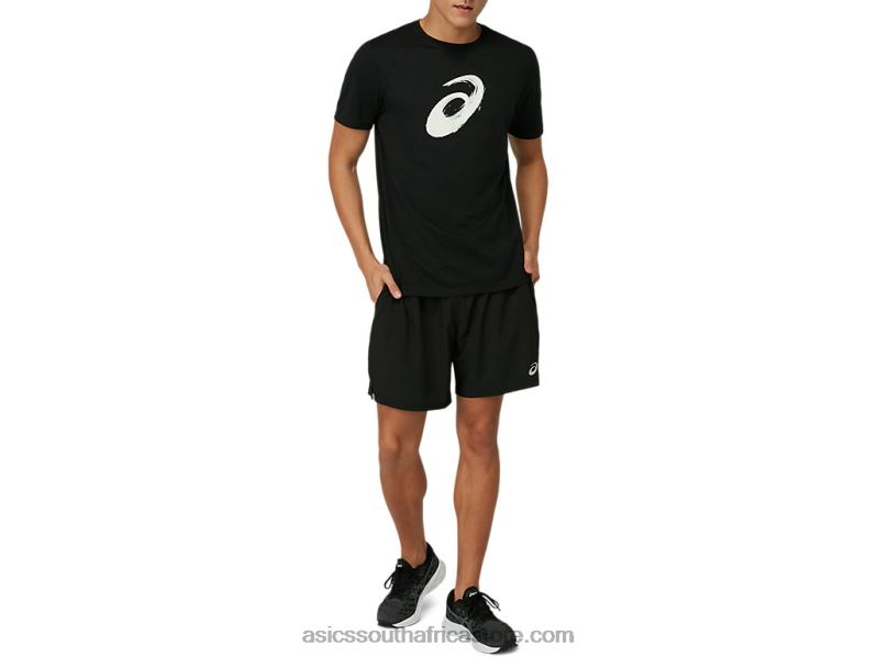 Men Asics Paintbrush Short Sleeve Tee LH4X02075 Performance Black