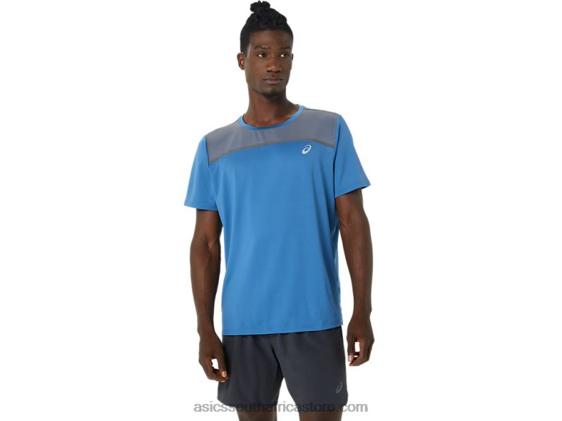 Men Asics Pr Lyte Short Sleeve LH4X01032 Azure/Metropolis
