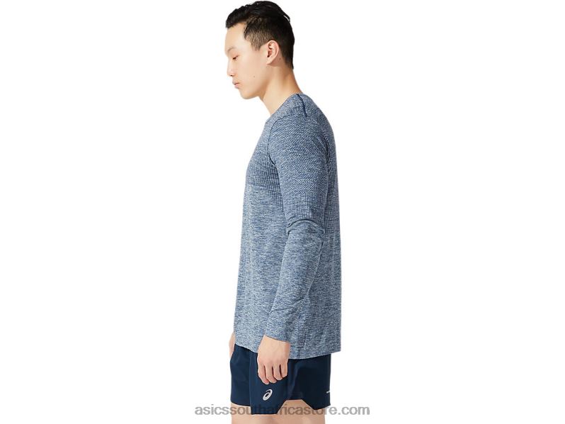 Men Asics Race Seamless Long Sleeve LH4X01976 French Blue