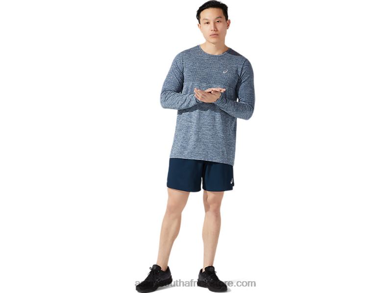 Men Asics Race Seamless Long Sleeve LH4X01976 French Blue