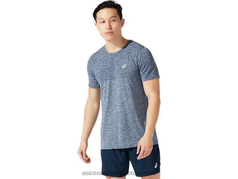 Men Asics Race Seamless Short Sleeve LH4X01980 French Blue
