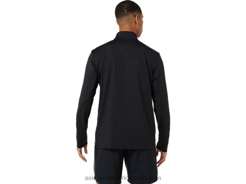 Men Asics Ready-Set Half Zip LH4X01389 Performance Black