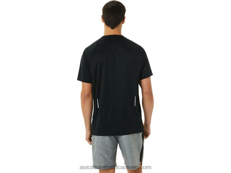 Men Asics Ready-Set Lyte Short Sleeve LH4X01417 Performance Black