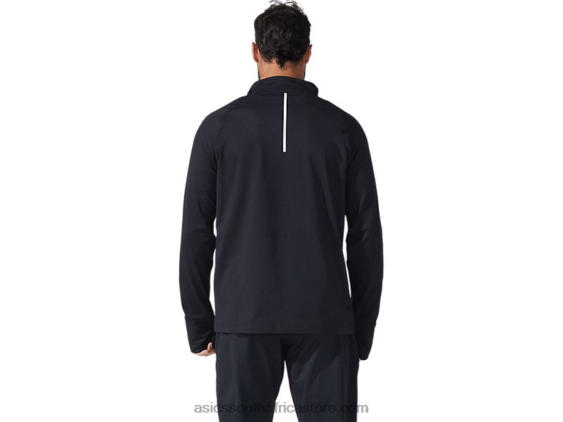 Men Asics Thermopolis Quarter Zip LH4X01626 Performance Black