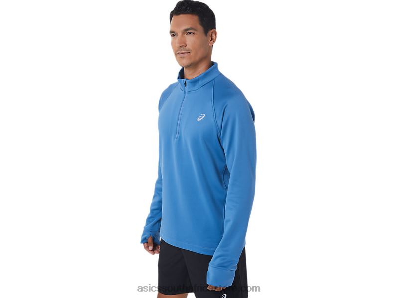 Men Asics Thermopolis Winter 1/2 Zip LH4X0836 Azure