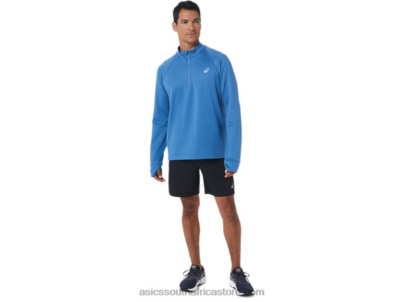 Men Asics Thermopolis Winter 1/2 Zip LH4X0836 Azure