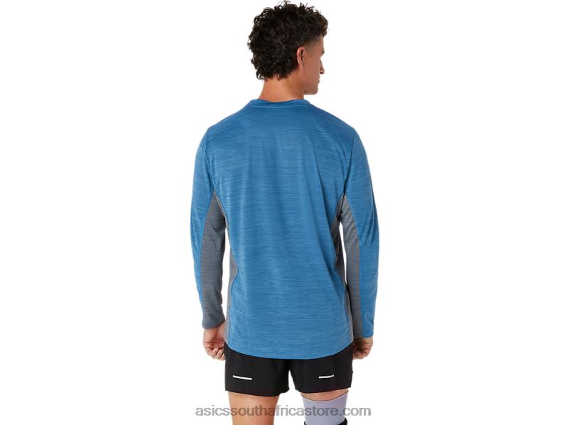 Men Asics Train Sana Long Sleeve LH4X0604 Azure/Metropolis