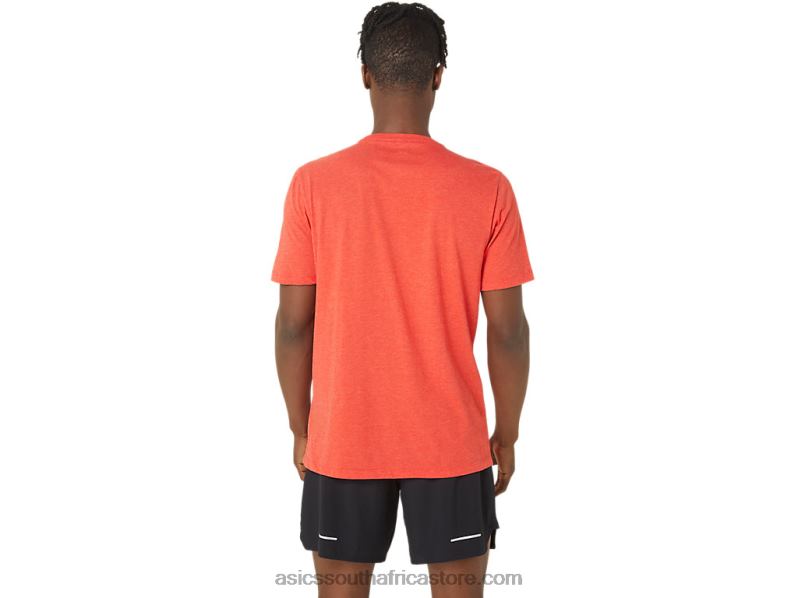 Men Asics Unisex 77 Baseball Tee LH4X099 Classic Red Heather