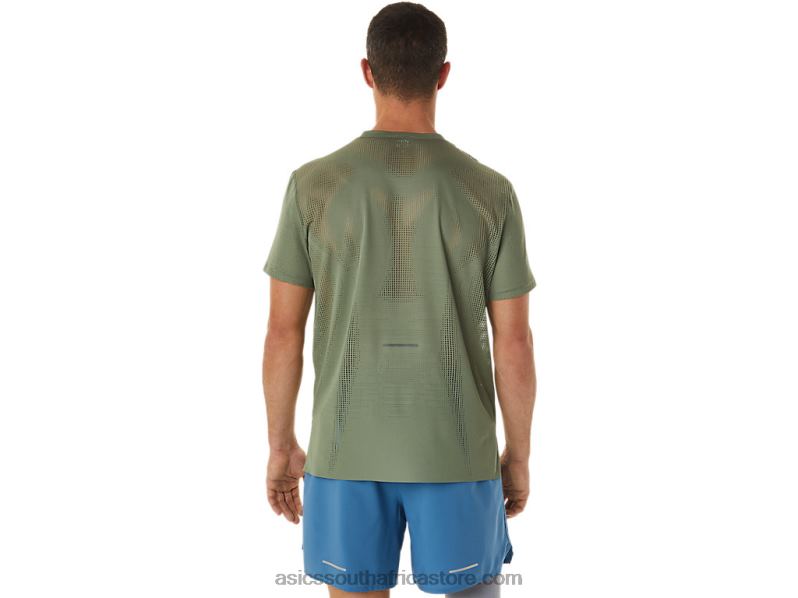 Men Asics Ventilate Actibreeze Short Sleeve Top LH4X01042 Lichen Green