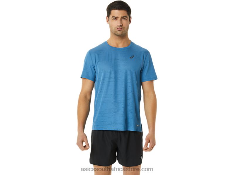 Men Asics Ventilate Actibreeze Short Sleeve Top LH4X01115 Azure